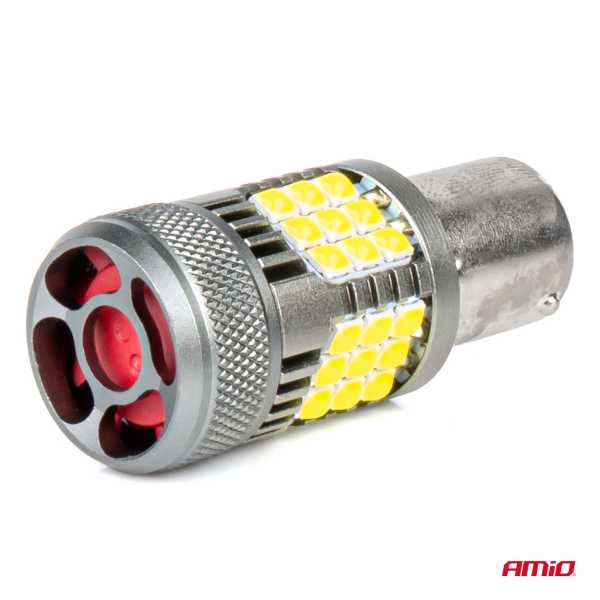 03722AM_3 P21W BA15S 12/24V 6.000K 36x3030 SMD LED CAN-BUS ΛΕΥΚΟ PRO SERIES 2ΤΕΜ. AMIO - Image 3