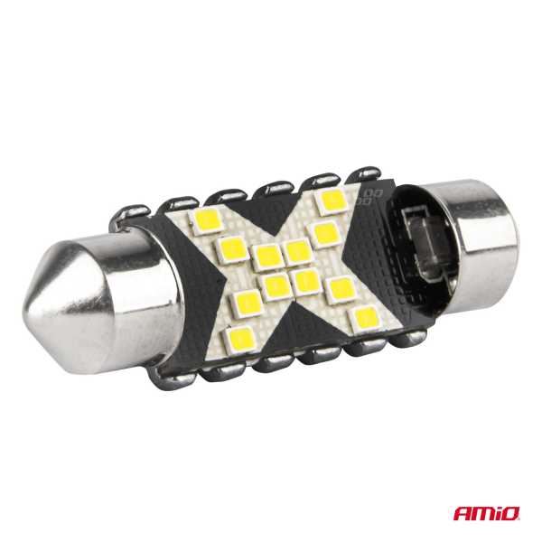 04236_AM_4 ΛΑΜΠΑΚΙΑ ΠΛΑΦΟΝΙΕΡΑΣ 36mm 12/24V C5W 5500K 12xSMD 2016 CAN-BUS FESTOON (ΛΕΥΚΟ) ΑΜΙΟ - 2 ΤΕΜ. - Image 4