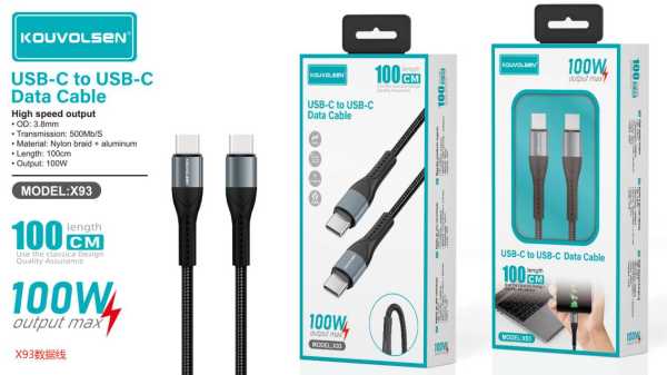 12e923484fa2706a400ed2fb96d81d9e Καλώδιο φόρτισης & data - USB Type-C σε Type-C - Super Fast Charge - X93 - 100W - 672406 - Image 2