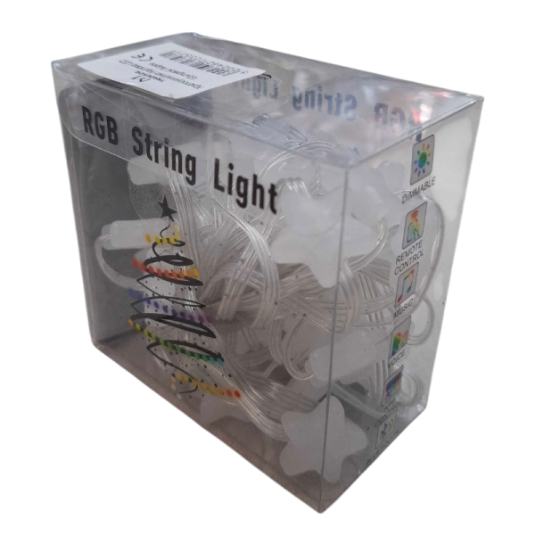 272357-2 Χριστουγεννιάτικα φώτα LED RGB με USB - Stars - 5m - 33L - 272357 - Image 3
