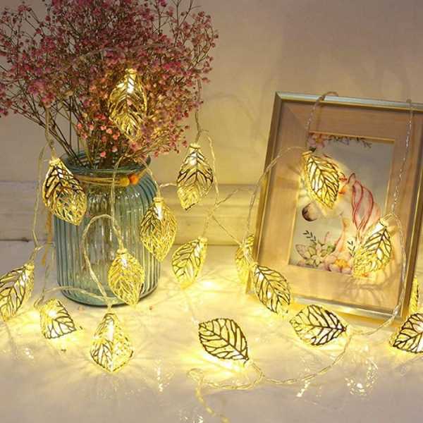 272374-1 Χριστουγεννιάτικα φωτάκια LED μπαταρίας - Leaves - 3m/20LED - 272374 - Image 3