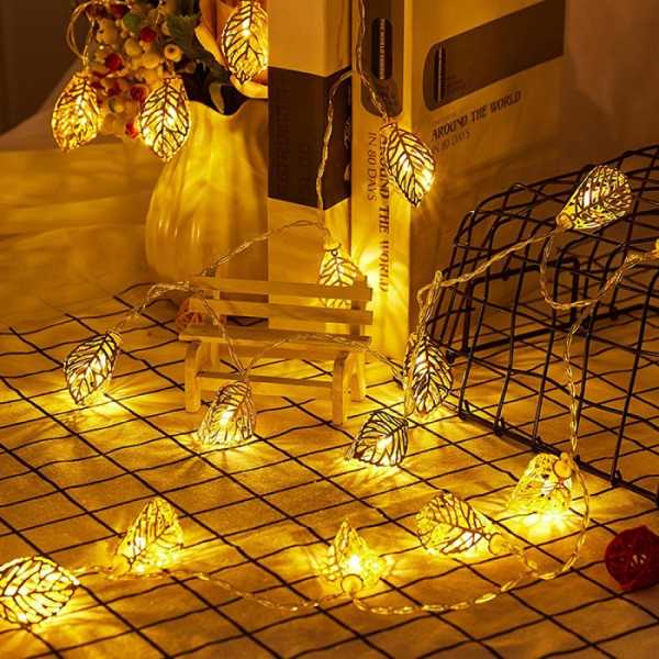 272374-2 Χριστουγεννιάτικα φωτάκια LED μπαταρίας - Leaves - 3m/20LED - 272374 - Image 2