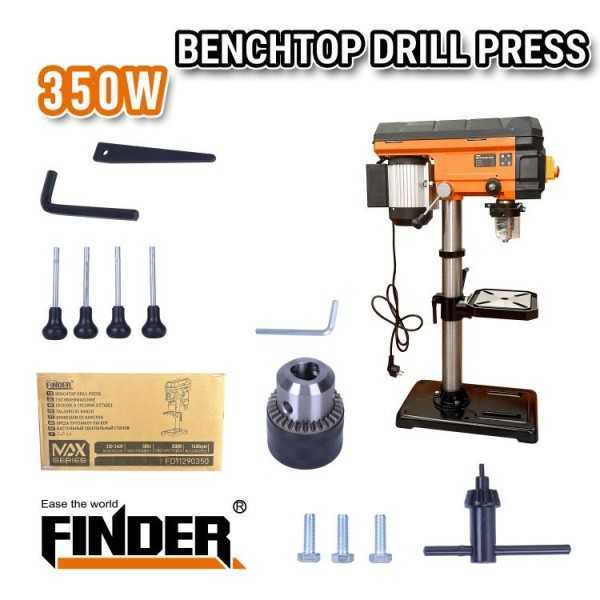 286daa9bc5898de499dcdc262f1f9c99 Κολωνάτο δράπανο πάγκου - Benchtop Drill Press - 350W/13mm - 198503 - Finder - Image 2