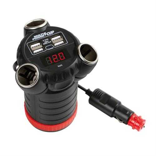 38926-S-02 ΑΝΤΑΠΤΟΡΑΣ ΑΝΑΠΤΗΡΑ 12/24/36V ΤΡΙΠΛΟΣ ΜΕ 4 USB+ΒΟΛΤΟΜΕΤΡΟ MULTI POWER CUP ΜΕ ΚΑΛΩΔΙΟ 80cm - Image 4