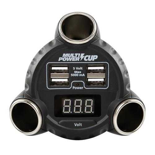 38926-S-03 ΑΝΤΑΠΤΟΡΑΣ ΑΝΑΠΤΗΡΑ 12/24/36V ΤΡΙΠΛΟΣ ΜΕ 4 USB+ΒΟΛΤΟΜΕΤΡΟ MULTI POWER CUP ΜΕ ΚΑΛΩΔΙΟ 80cm - Image 3