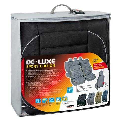 54801-C-01 Καλύμματα Καθισμάτων DE-LUXE SPORT EDITION Υφασμα JACQUARD Σετ 4τεμ. Μαύρο - Image 2