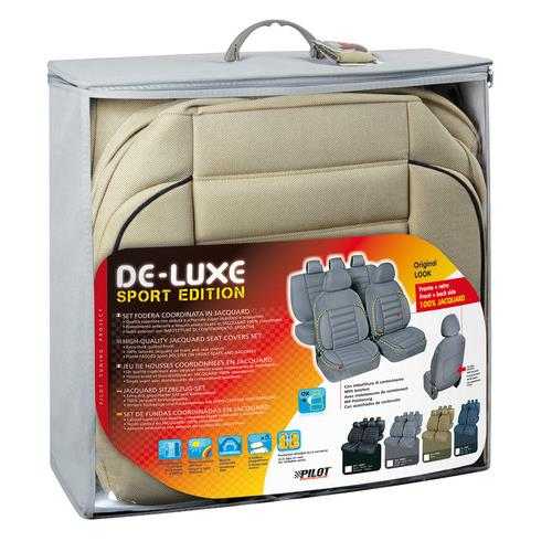 54803-C-01 Καλύμματα Καθισμάτων DE-LUXE SPORT EDITION Υφασμα JACQUARD Σετ 4τεμ. Μπεζ - Image 3
