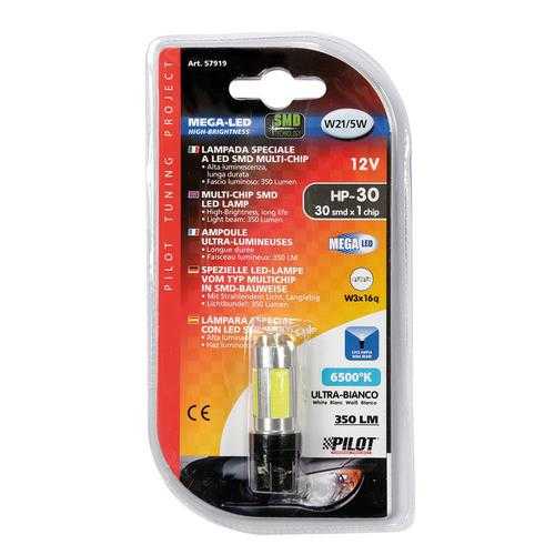 57919-C-01 W21/5W 12V MEGA-LED30 6.500Κ W3x16q 350LM ΔΙΑΘΛΑΣΗΣ (ΚΑΡΦΩΤΟ) BLISTER 1ΤΕΜ - Image 4