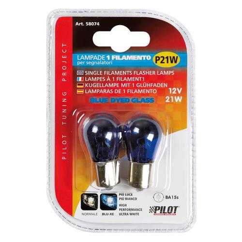 58074-C-01 P21W 12V 21W BA15s ΜΟΝΟΠΟΛΙΚΟ ΜΠΛΕ BLUE DYED-GLASS 2ΤΕΜ. BLISTER - Image 4