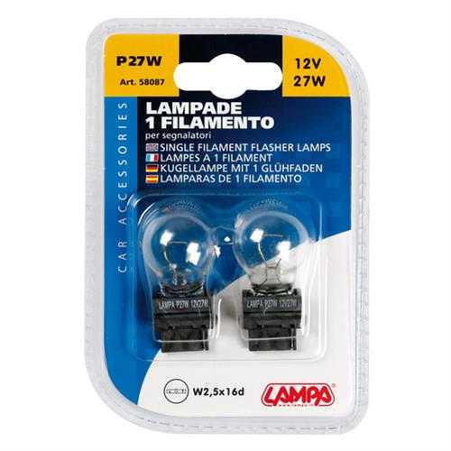 58087-C-01 P27W 12V 27W W2,5x16d STANDAR LINE ΑΛΟΓΟΝΟΥ 2ΤΕΜ. BLISTER ΓΙΑ JEEP - Image 2