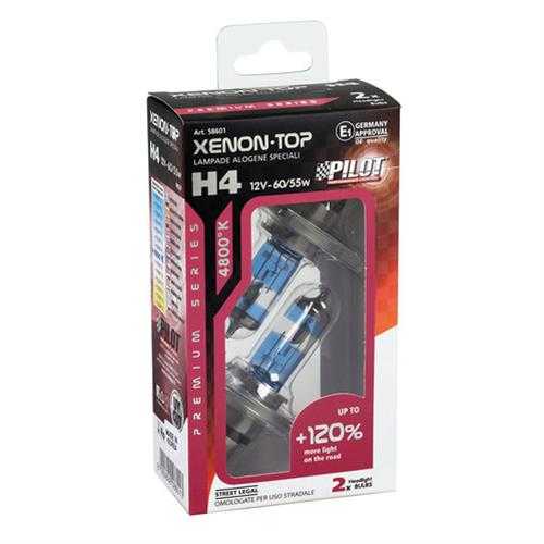 58601-C-01 H4 12V 60/55W P43t XENON TOP 4.800K +120% φως  2τεμ. - Image 4