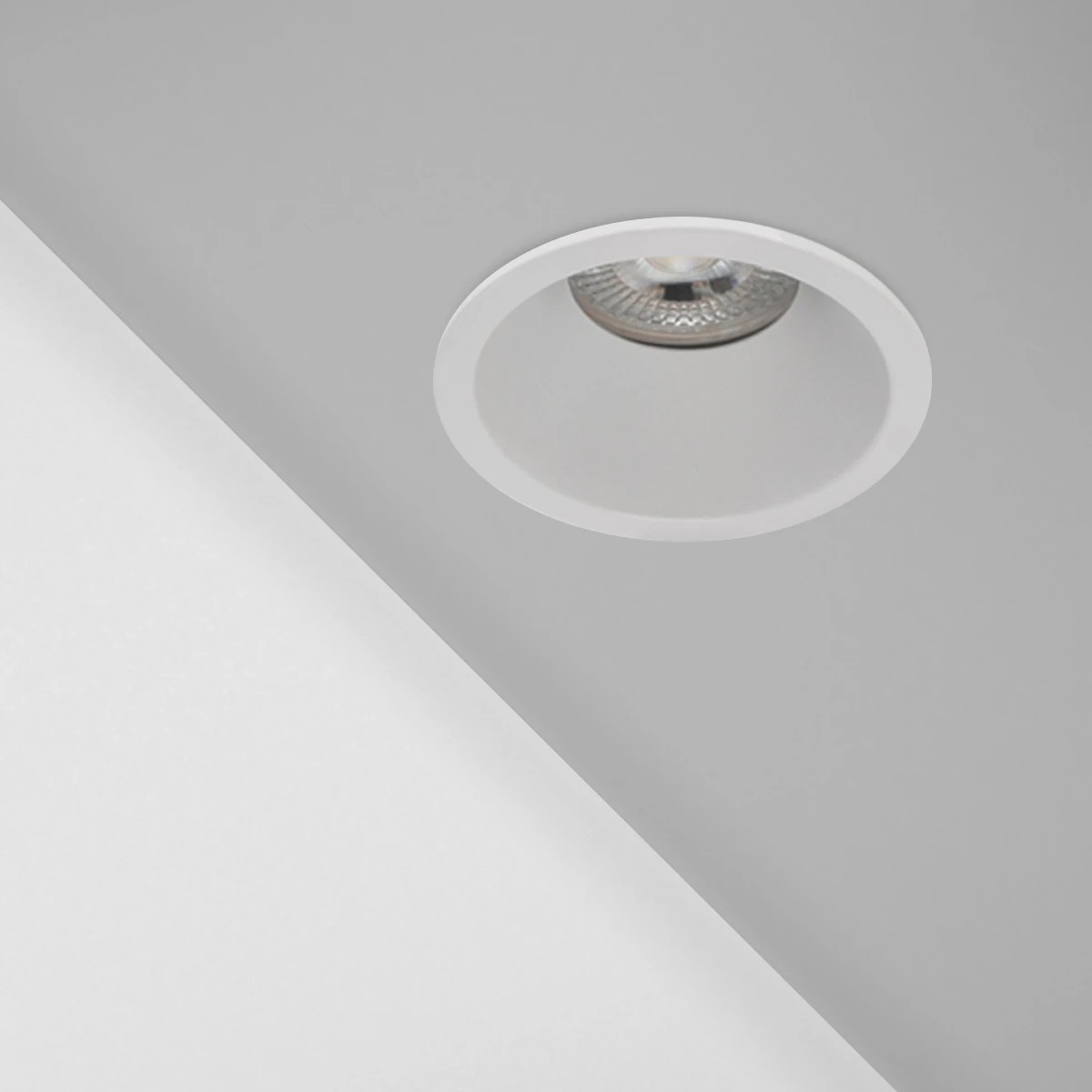 60630_1 kelvo® DELTA 60630 Χωνευτό Κινούμενο Φωτιστικό Downlight Σποτ με Ντουί 1 x GU10 AC 220-240V IP20 - Λευκό Ματ - Μ8.5 x Π8.5 x Υ3.5cm / Q7.5cm - Image 1