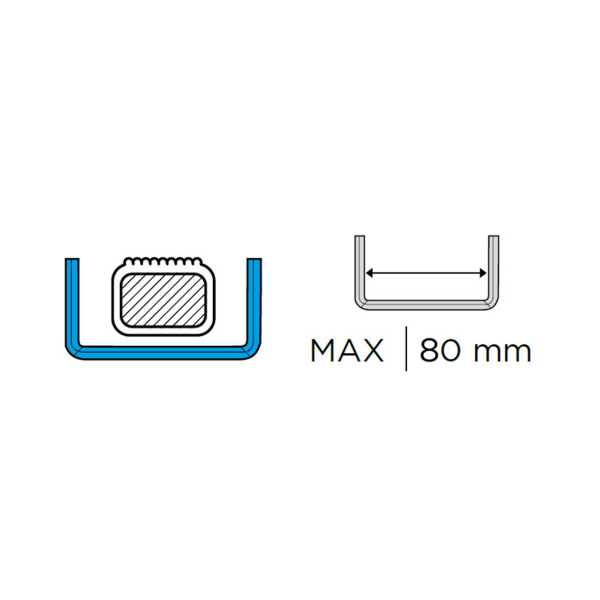 6500MB-2 U-BOLT ΣΥΣΤΗΜΑ ΔΕΣΗΣ (FITTING SYSTEM) 800mm MARATHON ΜΠΑΓΚΑΖΙΕΡΩΝ ΟΡΟΦΗΣ ΣΕ ΜΠΑΡΕΣ - MENABO - Image 2