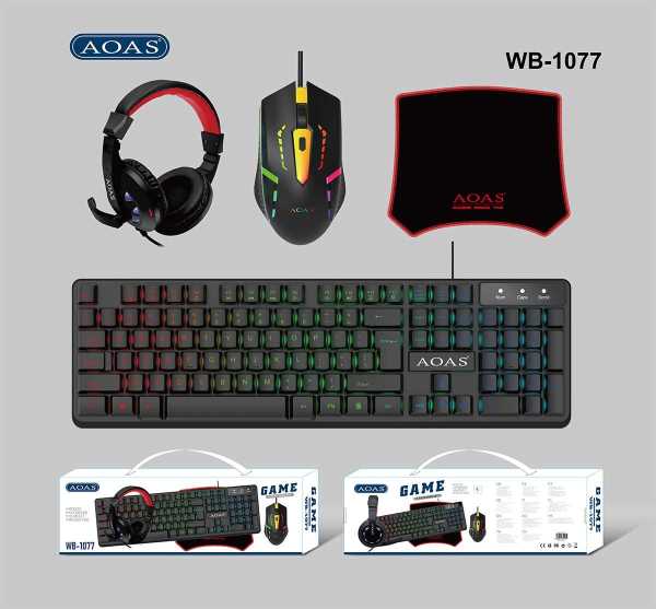 655181-4 Πλήρες σετ Gaming 4 σε 1 - LED RGB - WB1077 - AOAS - 655181 - Image 2