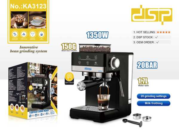 7ff1d0b2ea2695185a687ac435f7d038 Μηχανή Espresso με μύλο - KA3123 - DSP - 617826 - Image 2
