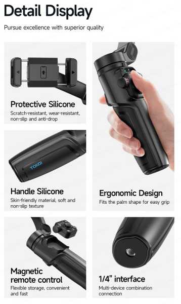 813676-8 Σταθεροποιητής εικόνας Gimbal για smartphone - M05 - 813676 - Image 3