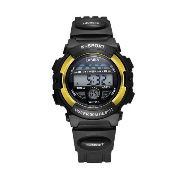 Ψηφιακό ρολόι χειρός - LS116 - Lasika - 817407 - Black/Gold