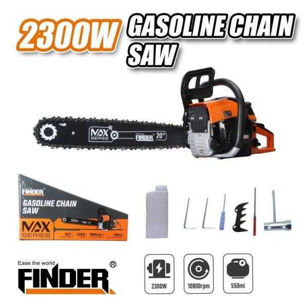 8c3322af432b23d9de4848d57fcd076e Αλυσοπρίονο βενζίνης - 2300W/3.1HP/20" - 58cc - 198383 - Finder - Image 2