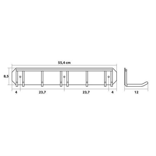 92899-D-01 ΚΡΕΜΑΣΤΡΑ/ORGANIZER ΤΟΙΧΟΥ GARAZE WALL 554 Χ 85 Χ 120 mm - Image 4