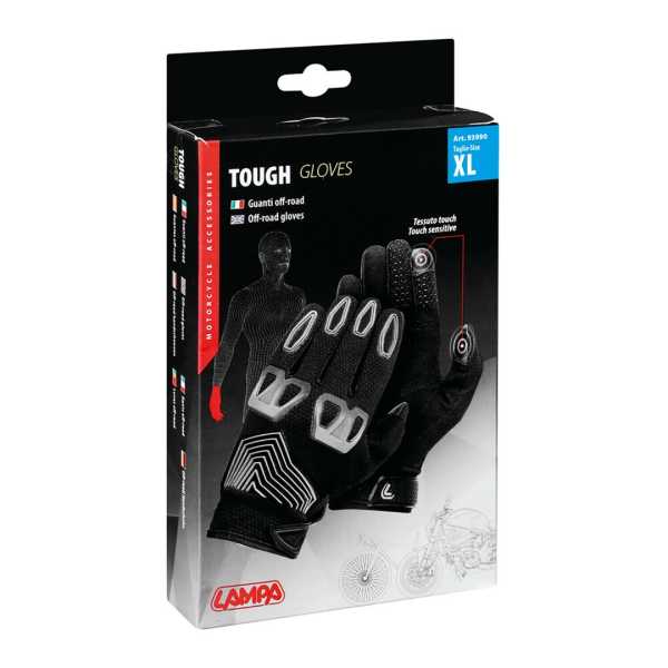 93990-LM-2 ΓΑΝΤΙΑ ΜΗΧΑΝΗΣ TOUGH ΜΕ ΑΙΣΘΗΣΗ ΑΦΗΣ ΚΑΙ ΑΝΤΙΚΡΑΔΑΣΜΙΚΗ ΠΡΟΣΤΑΣΙΑ ΜΑΥΡΑ (XL) 2ΤΕΜ - Image 2