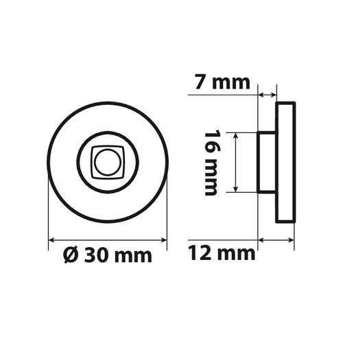 98925-D-01 Φώτα Ογκου Φορτηγού 24V 1 Led 2τεμ Πράσινα V-1 - Image 2