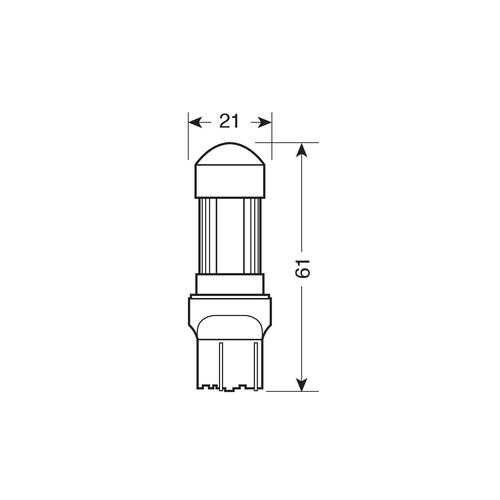 L094 W21/5W 12V MEGA-LED30 6.500Κ W3x16q 350LM ΔΙΑΘΛΑΣΗΣ (ΚΑΡΦΩΤΟ) BLISTER 1ΤΕΜ - Image 2