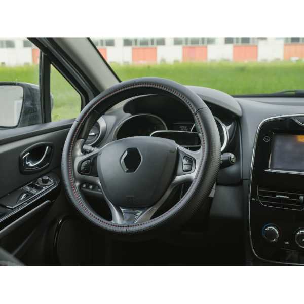 L3316.7_3 ΚΑΛΥΜΜΑ ΤΙΜΟΝΙΟΥ RACING PREMIUM RED (M) 37-39cm ΣΥΝΘΕΤΙΚΟ ΔΕΡΜΑ SKEENTEX ΜΑΥΡΟ/ΚΟΚΚΙΝΟ/ CARBON LOOK LAMPA - 1 ΤΕΜ. - Image 3