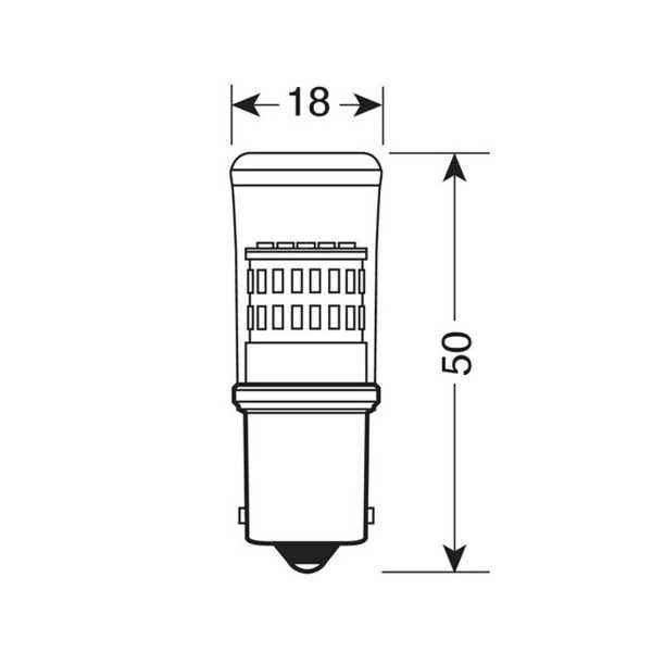 L57924-3 P21W 12-28V BA15s MEGA-LED48 6.500K 370lm ΔΙΑΘΛΑΣΗΣ (ΜΟΝΟΠΟΛΙΚΟ) BLISTER 1 ΤΕΜ. - Image 3
