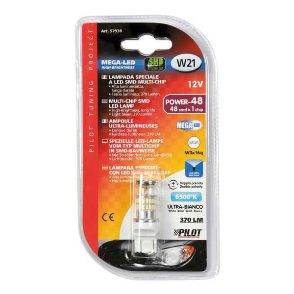 L57938_4 W21W (T20) 12V MEGA-LED48 6.500K 370lm W3x16d ΔΙΑΘΛΑΣΗΣ (ΚΑΡΦΩΤΟ-ΔΙΠΛΗΣ ΠΟΛΙΚΟΤΗΤΑΣ) BLISTER 1ΤΕΜ. - Image 4