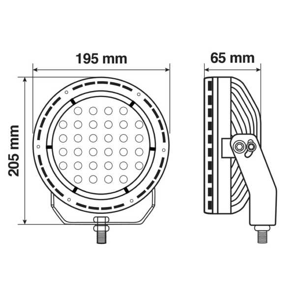 L72352-8 ΠΡΟΒΟΛΕΑΣ BEXTAR 10-30V 62 LED 73W 6.500Κ 6080lm ΚΑΡΦΙ ΜΕ NEON ΘΕΣΕΩΣ ΣΤΡΟΓΓΥΛΟΣ (195x205x65 mm) -1ΤΕΜ. - Image 8