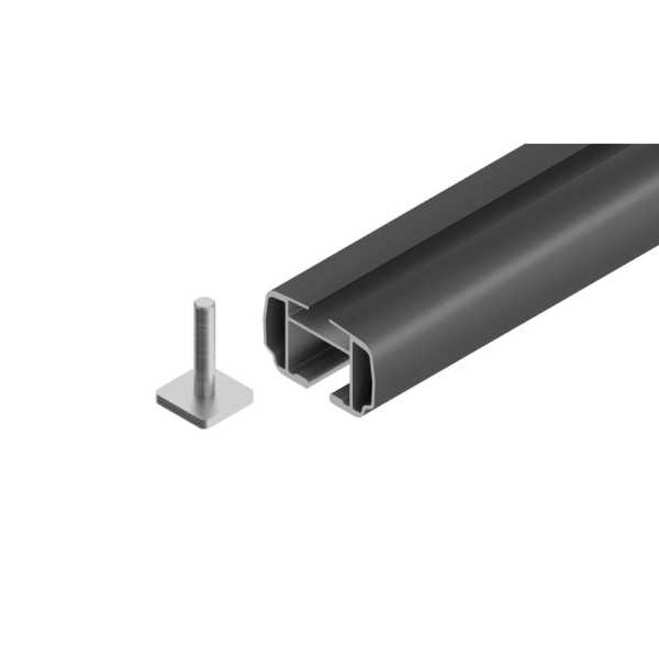 N15071_3 ΜΠΑΡΕΣ ΟΡΟΦΗΣ ΑΛΟΥΜΙΝΙΟΥ ΜΑΥΡΗ (L) 127 cm HELIO BLACK max90kg NORDRIVE - 2 TEM. - Image 3