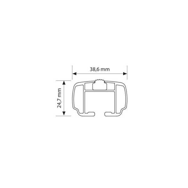 N15071_5 ΜΠΑΡΕΣ ΟΡΟΦΗΣ ΑΛΟΥΜΙΝΙΟΥ ΜΑΥΡΗ (L) 127 cm HELIO BLACK max90kg NORDRIVE - 2 TEM. - Image 5