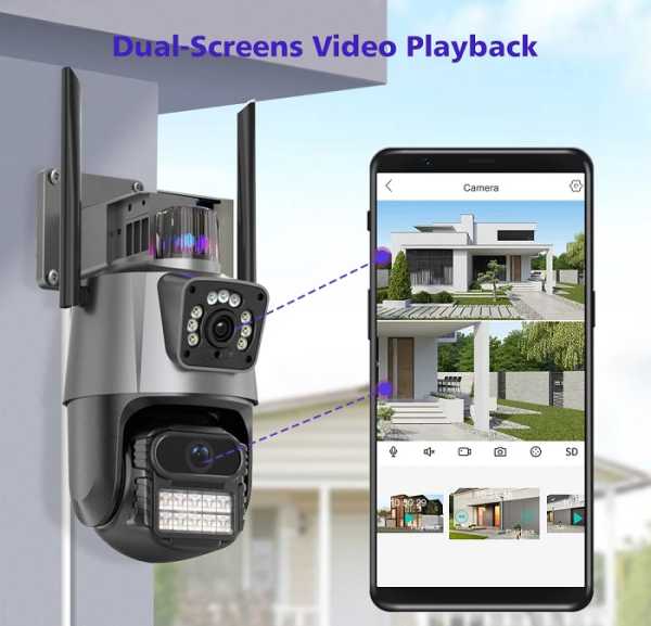 S103a9832347e4d26b2a03160ba388f86E Κάμερα ασφαλείας IP Dual - Security Camera - WiFi - 310777 - Image 3