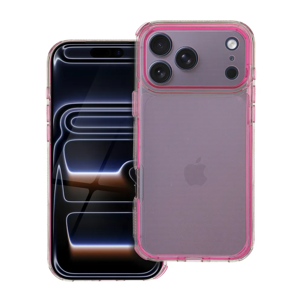 TechWave CrystalGuard case for Apple iPhone 17 Pro Max pink