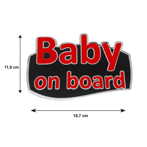 ΑΥΤBABY6-RXCCA-2 BABY ON BOARD ΑΥΤΟΚΟΛΛΗΤΟ ΕΞΩΤΕΡΙΚΗΣ ΧΡΗΣΗΣ 18,7 Χ 11,9 cm ΚΟΚΚΙΝΟ/ΜΑΥΡΟ/ΧΡΩΜΙΟ ΜΕ ΕΠΙΚΑΛΥΨΗ ΕΠΟΞΕΙΔΙΚΗΣ ΡΥΤΙΝΗΣ (ΥΓΡΟ ΓΥΑΛΙ) - 1 ΤΕΜ. - Image 2