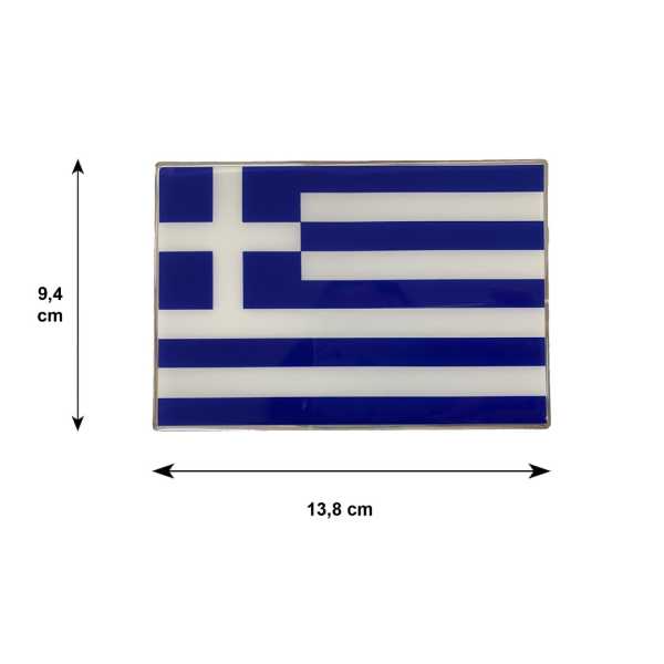 ΑΥΤGREECE3-2 GREECE ΑΥΤΟΚΟΛΛΗΤΗ ΕΛΛΗΝΙΚΗ ΣΗΜΑΙΑ 13,8 X 9,4 cm ΜΠΛΕ/ΛΕΥΚΟ/ΧΡΩΜΙΟ ΜΕ ΕΠΙΚΑΛΥΨΗ ΕΠΟΞΕΙΔΙΚΗΣ ΡΥΤΙΝΗΣ (ΥΓΡΟ ΓΥΑΛΙ) - 1 ΤΕΜ. - Image 2