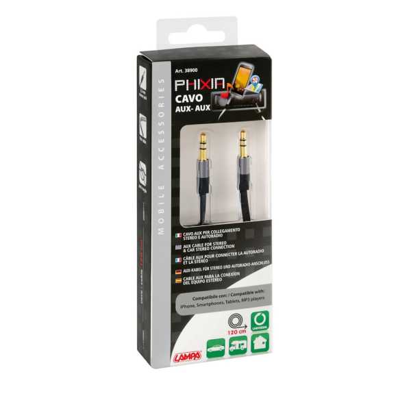 ΧΕL38900T-6 Καλώδιο Σύνδεσης PHIXIA AUX-AUX 120cm για αναπαραγωγή MP3 - Image 6