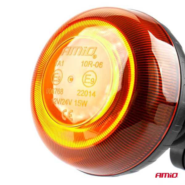 02922_02 ΦΑΡΟΣ LED MINI 12/24V 18SMD ΒΙΔΩΤΟΣ ΠΟΡΤΟΚΑΛΙ 97x86mm  AMIO -1 ΤΕΜ. - Image 2