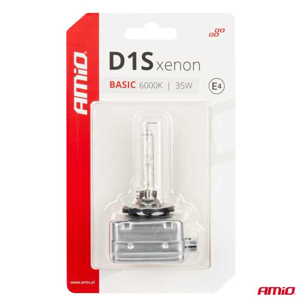 03864_AM_4 ΑΝΤΑΛΛΑΚΤΙΚΗ ΛΑΜΠΑ ΧΕΝΟΝ BASIC D1S 12V 6.000k 35W BLISTER CARD AMIO - 1 ΤΕΜ. - Image 4