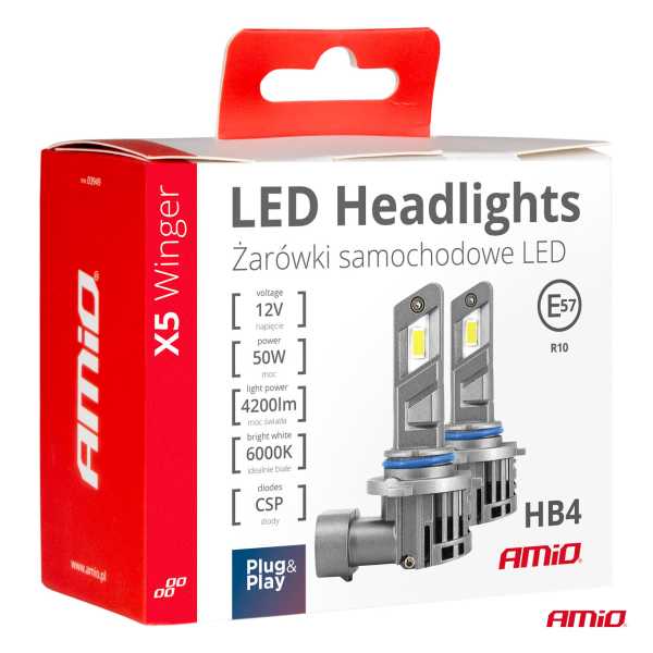 03949AM_6 HB4 12V 50W 6.000K 4200LM CSP LED CAN-BUS SERIES X5 WINGER 2ΤΕΜ. AMIO - Image 6