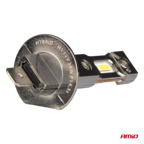 04112_AM_3 ΛΑΜΠΕΣ LED H1 12V 60W 6.000K 5.600lm +400% CAN-BUS HYBRID SERIES AMIO - 2 τεμ. - Image 3