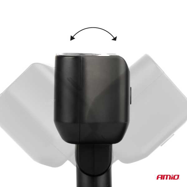 04173_AM_5 ΑΝΤΑΠΤΟΡΑΣ ΑΝΑΠΤΗΡΑ ΔΙΠΛΟΣ 12/24V ΜΕ ΒΟΛΤΟΜΕΤΡΟ ΜΕ 3 ΘΥΡΕΣ USB AMIO - 1 Τεμ. - Image 5