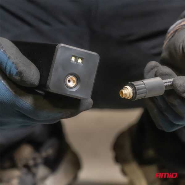 04376AM_4 ΚΟΜΠΡΕΣΕΡ ΑΕΡΑ 12V 10BAR 150PSI 20L/MIN 100W ΜΕ ΨΗΦΙΑΚΗ ΟΘΟΝΗ & ΦΑΚΟ LED AMIO 1ΤΕΜ. - Image 4