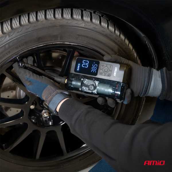 04378AM_2 ΚΟΜΠΡΕΣΕΡ ΑΕΡΑ ΕΠΑΝΑΦΟΡΤΙΖΟΜΕΝΟ 12V & USB-C 10BAR 150PSI 20L/MIN 40W AMIO 1ΤΕΜ. - Image 2