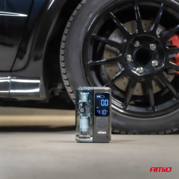04378AM_4 ΚΟΜΠΡΕΣΕΡ ΑΕΡΑ ΕΠΑΝΑΦΟΡΤΙΖΟΜΕΝΟ 12V & USB-C 10BAR 150PSI 20L/MIN 40W AMIO 1ΤΕΜ. - Image 4