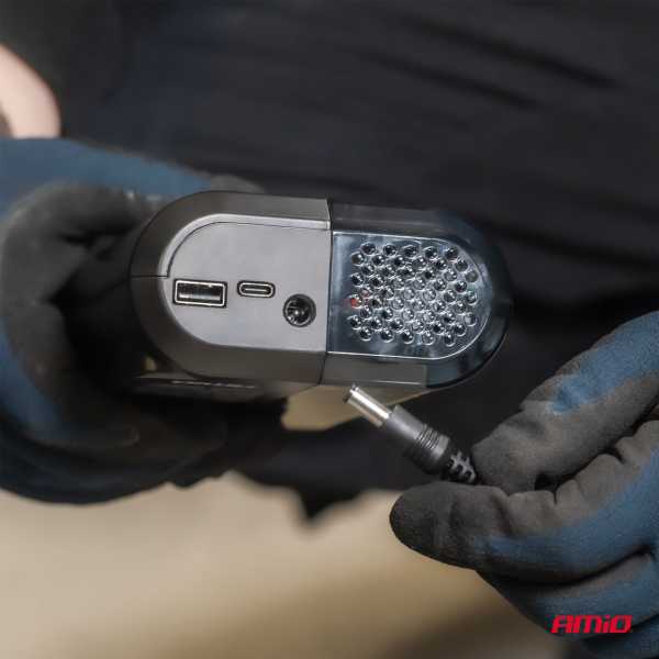 04378AM_6 ΚΟΜΠΡΕΣΕΡ ΑΕΡΑ ΕΠΑΝΑΦΟΡΤΙΖΟΜΕΝΟ 12V & USB-C 10BAR 150PSI 20L/MIN 40W AMIO 1ΤΕΜ. - Image 6