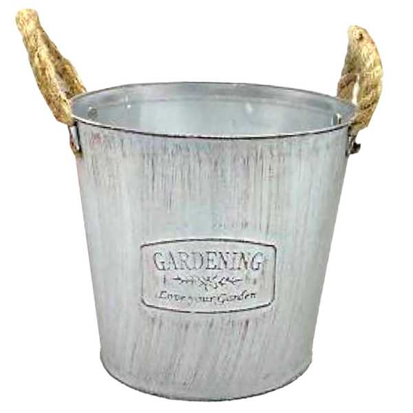 22-3069_1 Γλαστράκι-Κασπώ Μεταλλικό Gardening ø16x14cm Homie 423089 - Image 2