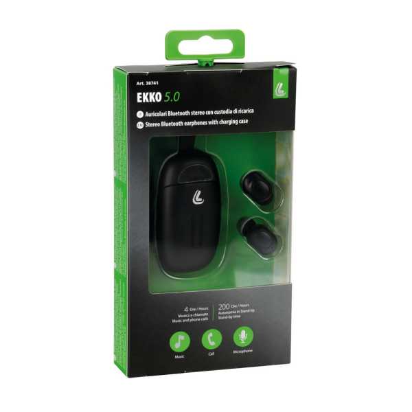 38741-C-01 ΑΚΟΥΣΤΙΚΑ ΑΣΥΡΜΑΤΑ BLUETOOTH ΜΕ ΘΗΚΗ +ΚΑΛΩΔΙΟ ΦΟΡΤΙΣΗΣ USB(ΜΟΥΣΙΚΗ/ΚΛΗΣΕΙΣ/ΜΙΚΡΟΦΩΝΟ) ΜΑΥΡΟ EKKO5.0 LAMPA - 1 TEM. - Image 5