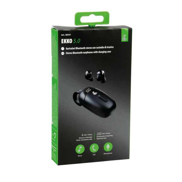 38741-C-02 ΑΚΟΥΣΤΙΚΑ ΑΣΥΡΜΑΤΑ BLUETOOTH ΜΕ ΘΗΚΗ +ΚΑΛΩΔΙΟ ΦΟΡΤΙΣΗΣ USB(ΜΟΥΣΙΚΗ/ΚΛΗΣΕΙΣ/ΜΙΚΡΟΦΩΝΟ) ΜΑΥΡΟ EKKO5.0 LAMPA - 1 TEM. - Image 4