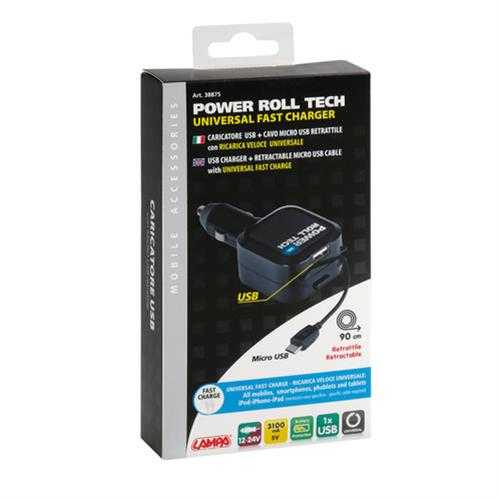 38875-C-01 ΑΝΤΑΠΤΟΡΑΣ ΑΝΑΠΤΗΡΑ 12/24V ΜΕ 1 USB ΚΑΙ ΚΑΛΩΔΙΟ ΦΟΡΤΙΣΗΣ MICRO USB 90cm 3100mA FAST CHARGER - Image 7